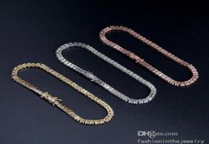 Bracelet de tennis Bracer Bracelets en diamant pour femmes cadeau de bijoux de luxe 3 4 5 6 mm 7 8 pouces Fashion Moisanite White Gold Zircon 2895493