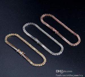 Bracelet de tennis Bracener Diamond Bracelets pour femmes Gift de bijoux de luxe 3 4 5 6 mm 7 8 pouces Fashion Moisanite White Gold Zircon 5529713