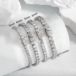 Bracelet de tennis Designer Zirconia Bracelet Diamond Bracelet 18K Bracelet Hip Hop Concepteur juif Hip Hop pour les femmes Men de taille en cuivre à la mode en cuivre