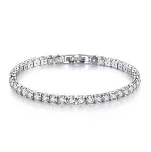 Tennis Bracelet Real Moissanite Charm Diamond Woman Designer Tennis Bracelet For Women Gift Plated 925 Sterling Silver Wedding Jewelry 424