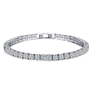 Bracelets de tennis pour femmes pavé vert bleu zircon cubique bracelet glacé bijoux de mariage en cristal