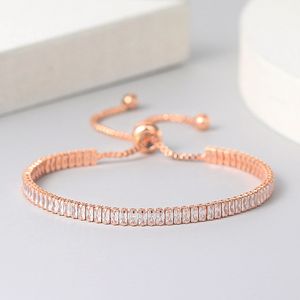 Tennisarmbanden voor dames Vonkende zirkoon Jewerlly Rose gouden armband 10A cadeau