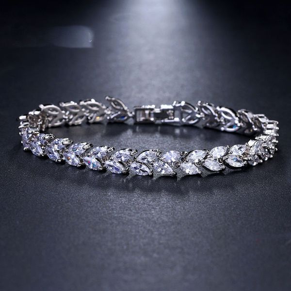 Bracelets de tennis homme cz diamant bracelet de mode bijoux designer 7,5 pouces + boucle d'extension zircon cubique saint valentin femmes hommes tennis lien chaîne bracelets