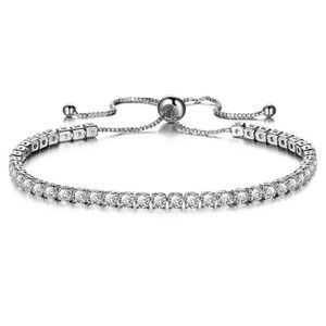 Tennis Cr Bijoux Colof Femme Bracelet Une Rangée Cristal Strass Bracelet Bracelet Élastique De Mariage De Mariée Filles Bi Dhcjn