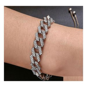 Tennis Cuban Link Charm Bracelet Men Sieraden Geschenken voor vrouwen Gold Chain Drop levering Armbanden DHHT1