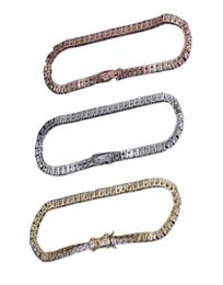 Bracereur de tennis Bracelet Diamond Luxury Bijoux Gift 3 4 5 6 mm 7 8 pouces Bracelets en or blanc Moisanite Moisanite pour hommes HIP1760719