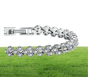 Tennis Luxury Autriche Bracelets en cristal brillant Généré 925 Bracelet en argent sterling Bracelet Zircon Diamond Roman Tennis Link Brace2446974