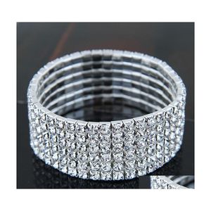 Tennis mtiple stijl akbanden mode strass stretch glans armbanden voor vrouwen paar vriendin Anklet bruiloft bruids geschenken drop otqet