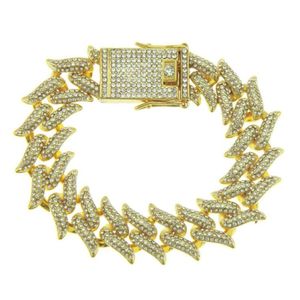 Tennis Nouveaux Bracelets Produits En Europe Et En Amérique Hommes Diamondstudded Court Thorn Bracelet Cubain Géométrique Fl Diamant Bijoux Ten956 Dh7Vk