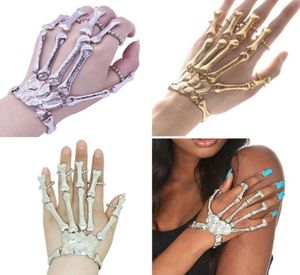 Tennis Punk Gothic Skeletschedel Bone Hand Bangle Vinger Armband Neutralbracelet Streetwear Sieraden Accessoire Gift6068689