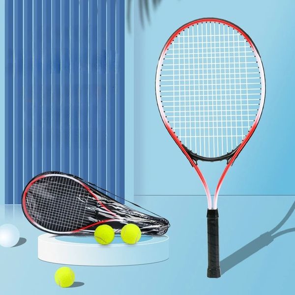 Racket de tennis pour les racets pour adultes ensemble inclus sac 3 tennis balles exercice sportif raquette pour enfants jeux de jeunesse en plein air 240411