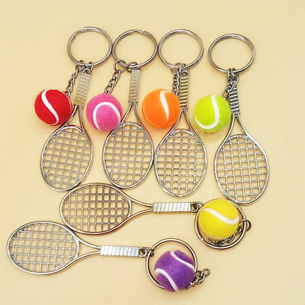 LLavero de raqueta de tenis, Mini llavero deportivo bonito, colgante para bolso de coche, llavero deportivo, regalo de recuerdo para parejas y amigos, venta al por mayor