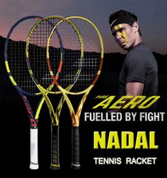 Tennis Racket Nadal Pure Aero Beginner Professional Professional French Open Lite Full Carbon Set con Bag9157980