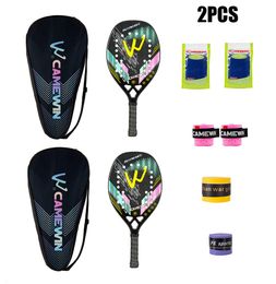 Raquettes de tennis 2 PCS Raquette Plage Original Paddle Doux EVA Visage Raqueta Avec Sacs Unisexe Équipement Padel Spot Marchandises 230307