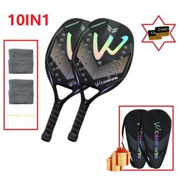 Raquettes de tennis 24 heures Raquete Beach Camewin 3K Raquette de surface rugueuse en fibre de carbone avec sac de couverture Envoyer une surcolle 231122