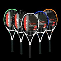 Raquettes de tennis Raquette de tennis intégrée en carbone composite de 27 pouces raquette de tennis d'entraînement de compétition pour débutants Q231109
