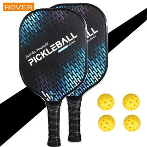 Raquetas de tenis 2PCS Pickleball Paddle Bolas de fibra de carbono más vendidas 18k Cumple con 16MM Artículos Cricket Paddles 230608