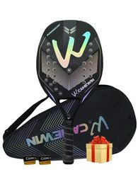 Tennisrackets 3K Camewin Full Carbon Fiber Ruw Oppervlak Strandracket Met Hoes Tas Verzenden Overlijm Cadeau Presente Op Voorraad 231031