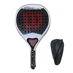 Raquettes de tennis Raquette de Tennis 3K Padel professionnel visage doux en Fiber de carbone doux EVA visage Paddle Tennis sport raquette équipement avec couverture 231201