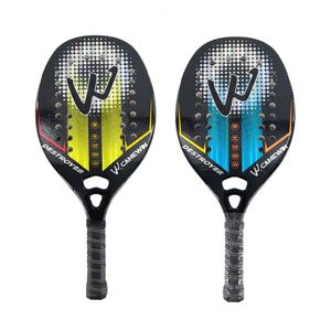 Tennisrackets 3K Kwaliteit Strand Racket Carbon Professionele Raquete Strand Tenis Racket Ruw Gezicht Outdoor Apparatuur 230608