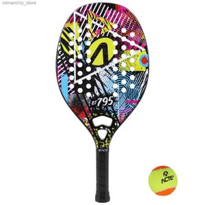 Tennisrackets BT795 Strandtennisracket Full Carbon Fiber Tennis Strandracket met Strandtennisballen Q231109