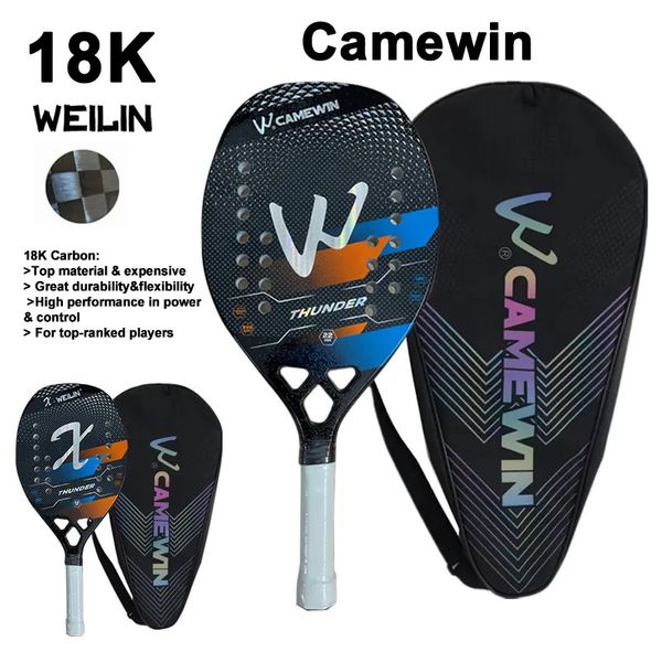 Raquettes de tennis Raquettes de tennis de plage CAMEWIN raquette originale en fibre de carbone EVA 18k 231031