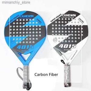 Raquettes de tennis Camewin Pro raquette de Tennis de plage Surface en Fiber de carbone pleine forme de diamant EVA Super doux avec sac de couverture Q231109
