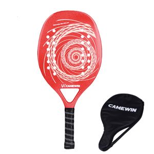 Tennisrackets Camewin Professional Carbon Beach Paddle Racket Soft Eva Face Raqueta met tas unisex apparatuur Padel met deksel 230311