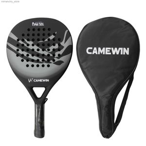 Raquettes de tennis CAMEWIN4013 raquette de Tennis de plage Padel raquette de Tennis professionnelle en Fiber de carbone souple EVA Face raquette de Tennis avec housse de sac Q231109