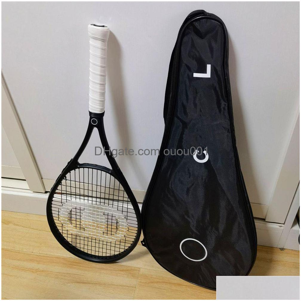 Tennisracketskanal Spalding Carbon Fiber Racket Racquets utrustad Boll Bag er Fashion Luxurys Designers Grip Countervail Luxury Gi Dhrem