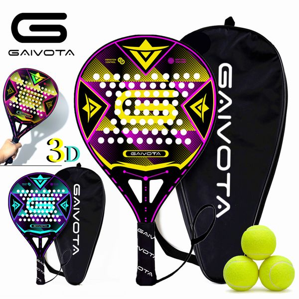 Raquetas de tenis GAIVOTA jaula de carbono y fibra de vidrio raqueta de tenis raqueta de pádel suave con bolsa tapa raqueta de tenis carbono 230525