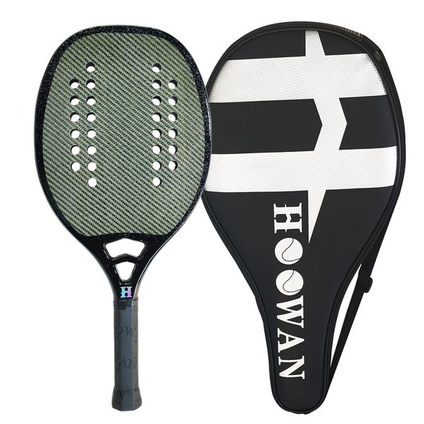 Raquettes de tennis HOOWAN Beach 3K Fibre de carbone Rough Face Professional avec sac 230307