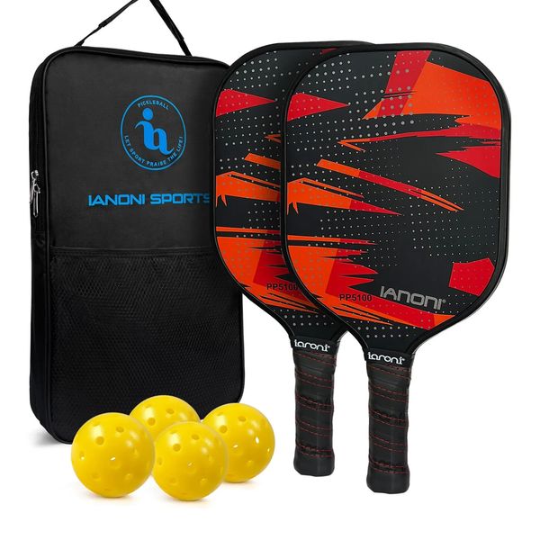 Raquettes de tennis IANONI Pickleball Paddles Surface en fibre de verre avec 2 4 balles 1 voiture portable 231030