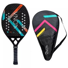 Raquettes de tennis en stock Raquette de plage en fibre de carbone 12K avec sac de protection Original 230627