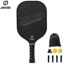 Tennisrackets JIKEGO Thermogevormde T700 Raw Carbon Fiber Pickleball Paddle 16mm Grip 4.9 inch Pickle Ball Racket Sets Heren Dames Cover Peddels 231030