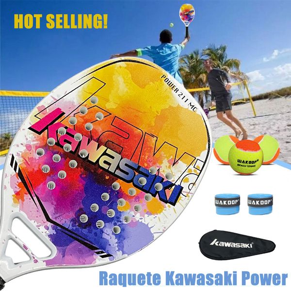 Raquettes de Tennis prix bas raquette de plage originale carbone professionnel Raquete plage tenis raquette visage rugueux avec sac 230829