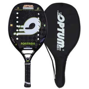 Tennis Rackets OPTUM FORTRESS 18K Carbon Fiber Rough Surface 14 Holes Beach Tennis Racket With Cover Bag 230419
