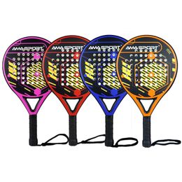 Tennisrackets Paddle Racket Professional Carbon Soft Eva For Men Women Training Accessoires Padel 230525 Drop Delivery DH5I6