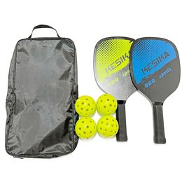 Raquettes de tennis Pickle Racket Set Combinaison 2 Envoyer 4 balles Portable Léger Raquette de sport Femmes Hommes pour la plage en plein air 230608