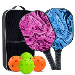 Tennisrackets Pickleball Peddels Set van 2 Outdoor Glasvezel Lichtgewicht Pickleball Rackets Set Voor Volwassenen Beginners Professionele Spelers 230828