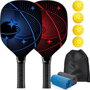 Raquettes de tennis Ensemble de palettes de pickleball avec 1/2/4 palettes de pickleball en bois de qualité supérieure, 4 balles de pickleball, 2/4 serviettes rafraîchissantes, sac de transport 230828