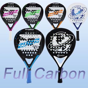 Tennisrackets Pop Padel Tennisracket Volledig koolstofvezeloppervlak Lage balans met zacht EVA-gezicht Diamantvorm voor trainingsaccessoires 231025