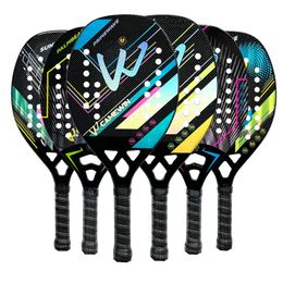 Tennisrackets Professionele 3K Koolstofvezel Strand Tennisracket Mannen Vrouwen Hoge Kwaliteit Ruw Oppervlak Racket Met Tas Cover 231025