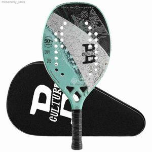 Raquettes de Tennis Raquete professionnelle Tennis de plage raquette de Tennis en Fiber de carbone visage doux avec sac de couverture Q231109