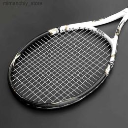 Tennisrackets Unisex Professioneel Tennisracket String 45-50 LBS Racket Tennis Koolstofvezel Topmateriaal Sporttraining Tennisrackets Tas Q231109