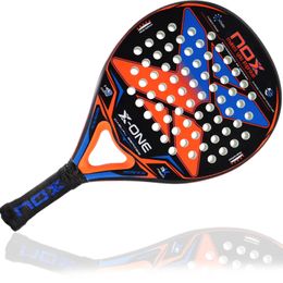 Tennisrackets XONE Padel Racket 3K Koolstofvezel Ruw oppervlak Ronde vorm met EVA ZACHTE Memory Paddle 231031