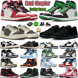 Chaussures de tennis avec boîte 1 High Outdoor Shoes Low 1S Olive Black Phantom Reverse Mocha Next Chapter Concord Lost and Found Lucky Green Drak Hommes Femmes Baskets Sports Sneak
