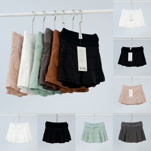 Jupes De Tennis Femmes Jupe De Yoga Plissée Vêtements De Gymnastique Plissée Doublée Femmes Courir Fitness Golf Pantalon Shorts Sports Taille Arrière Poche Fermeture Éclair