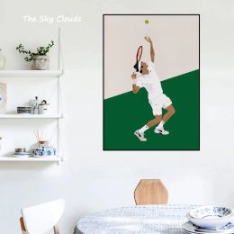 Star de tennis Rafael Nadal Affiche Roger Federer Sports Toile peinture HD Imprimer l'art mural moderne Picture de salon Décor de chambre à coucher