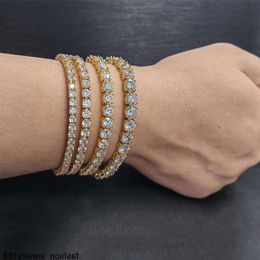 Tennis Bracelet de tennis bracelets de créateurs chaîne diamant zircon bijoux de mode en acier inoxydable pour hommes 3mm 4mm 5mm chaînes 7 pouces 8 pouces 9 pouces bijoux pour adultes